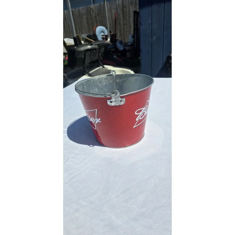 metal Budweiser ice bucket